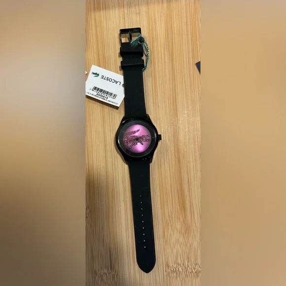 Lactose Watch With 40mm Purple Face With Black Silicone Band  display picture 1